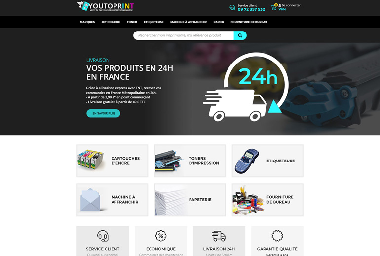 Illustration Youtoprint, vente de cartouche d’impression en ligne